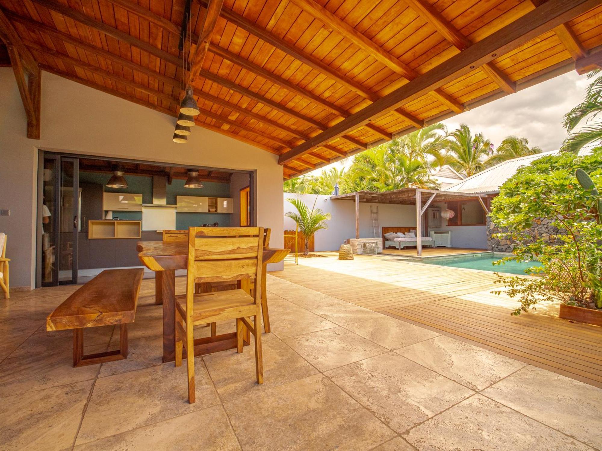 La Kaz Veloutier - Villa 4 Chambres Avec Piscine 拉萨尔勒班 外观 照片